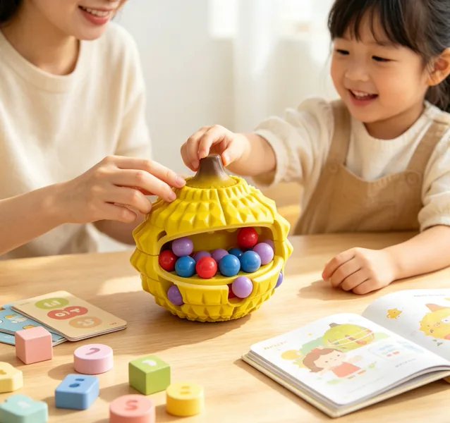 Durian-Shaped Magic-Bean Spinner Puzzle — SST351207