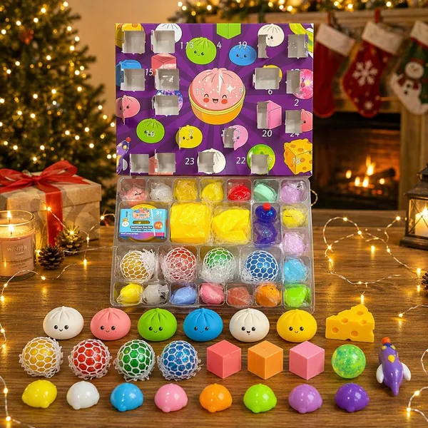 Mystery Baozi Squishy Calendar, 24 Compartments — SST350807
