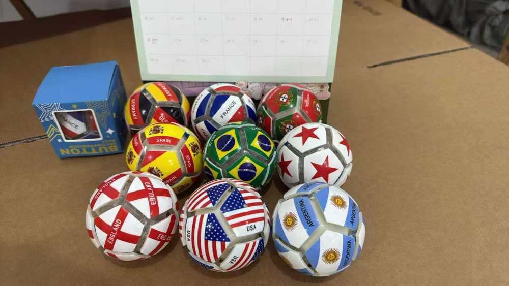 Soccer-Theme Button Fidget Ball — SST349529