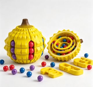 Durian-Shaped Magic-Bean Spinner Puzzle