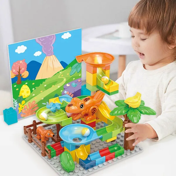 Dinosaur Marble Track Kit, 60 Pieces — SST270921