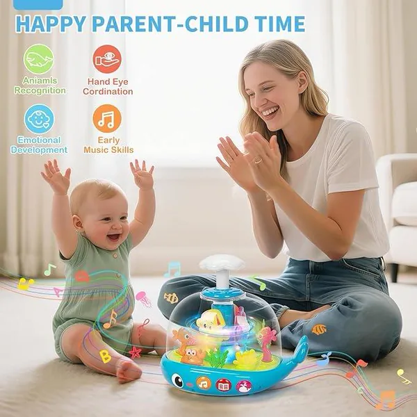 Whale Activity Spinner with Music & Lights — SST342020