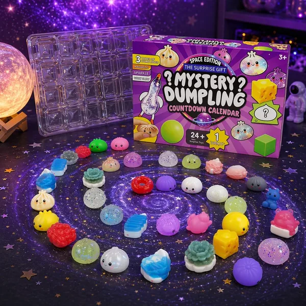 Dumpling & Baozi Squishy Calendar, 24 Compartments — SST350808