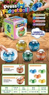 Crystal Gyro Fidget Ball, Single-Box Version