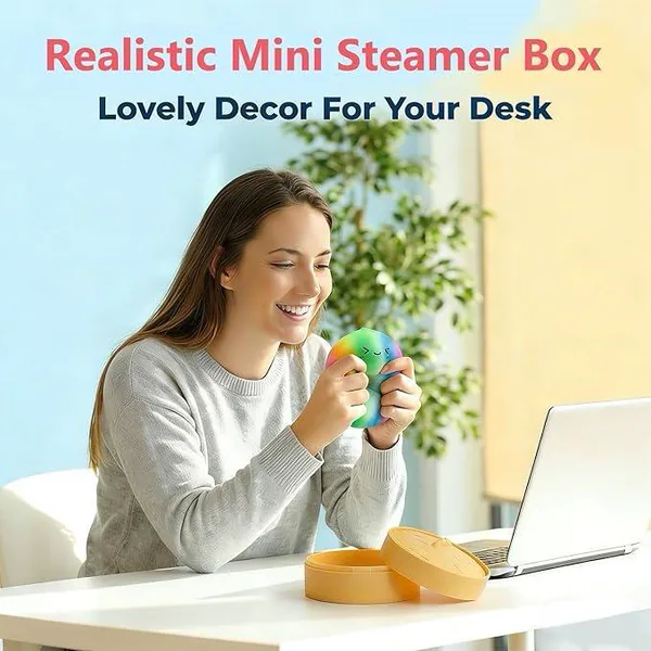 Color Dumpling Squishies with Steamer Box — SST345596