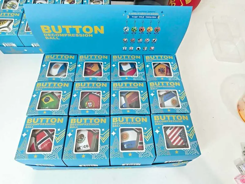 Soccer-Theme Button Fidget Ball