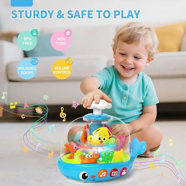 Whale Activity Spinner with Music & Lights — SST342020