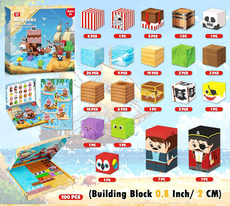 Pirate-Ship Mini Magnetic Construction Set — SST339880