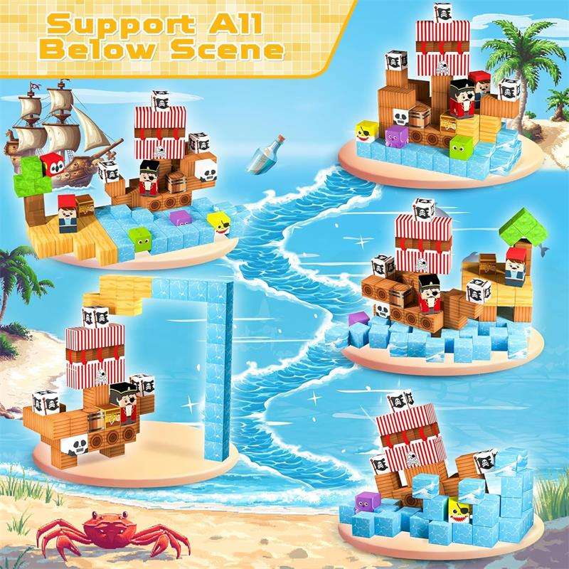 Pirate-Ship Mini Magnetic Construction Set — SST339880