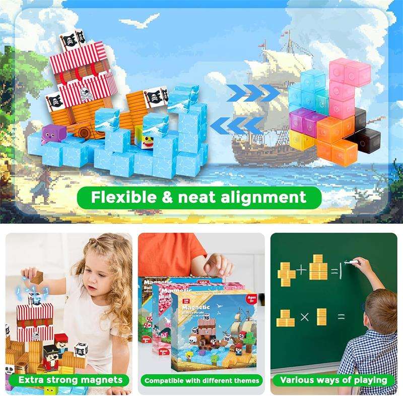 Pirate-Ship Mini Magnetic Construction Set — SST339880