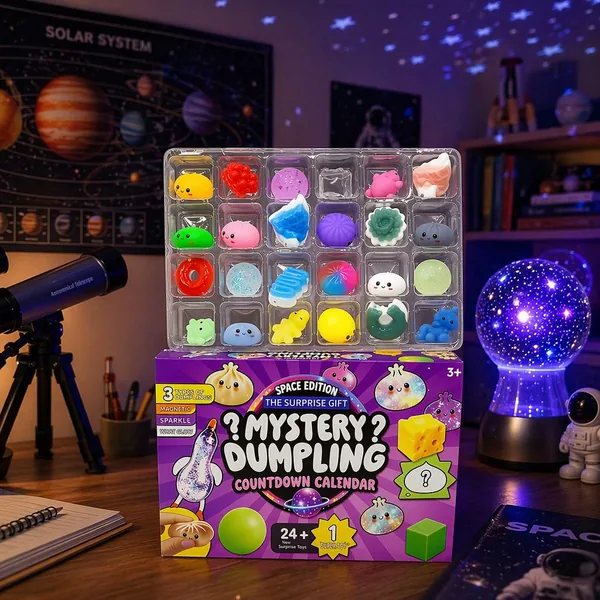 Dumpling & Baozi Squishy Calendar, 24 Compartments — SST350808