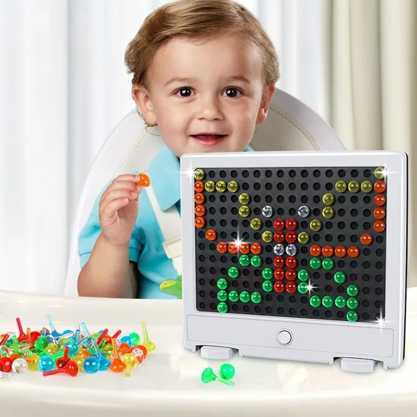 Light-Up Peg Art Board with Mushroom Pieces — SST336644