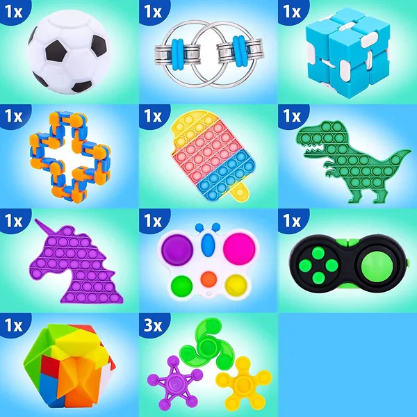 Mixed Fidget Selection, 50-Piece Pack — SST-1600576554035