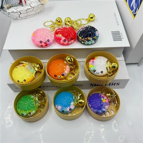 Acrylic Baozi Keychain with Oil Fill