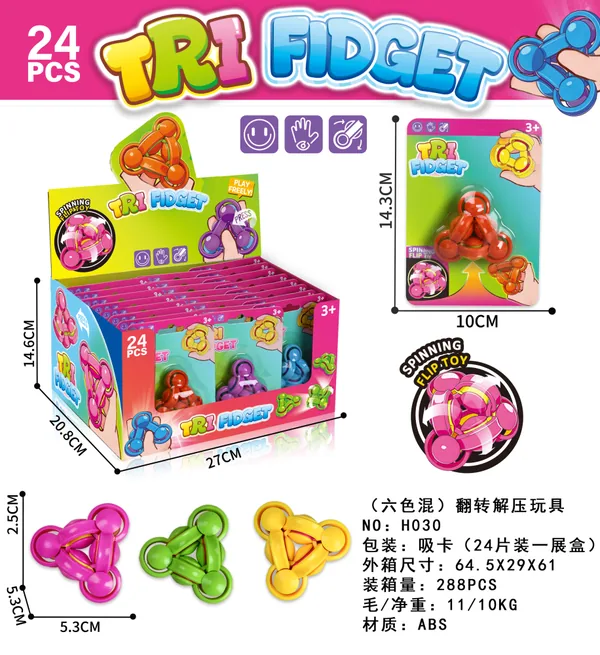 Triangular Flip-Action Finger Spinner