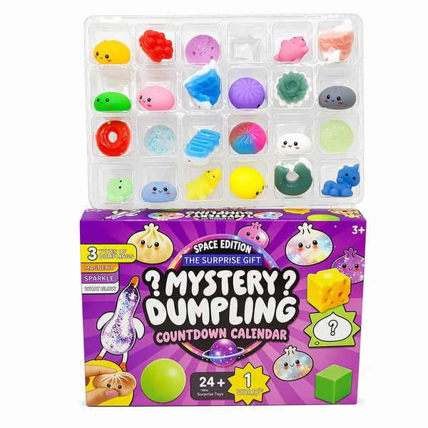 Dumpling & Baozi Squishy Calendar, 24 Compartments