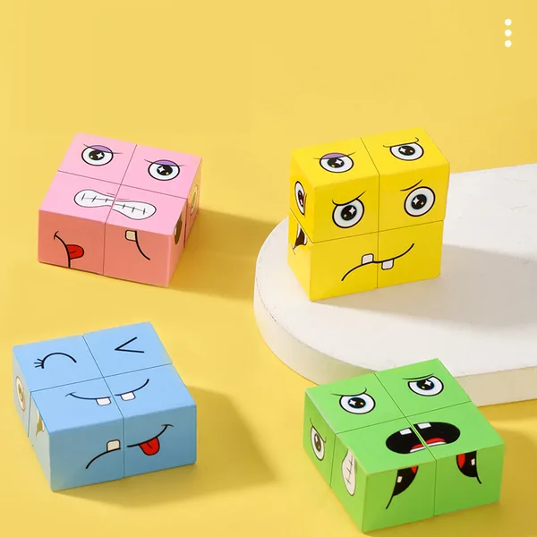 Plastic Face-Matching Puzzle Block Set — SST277226