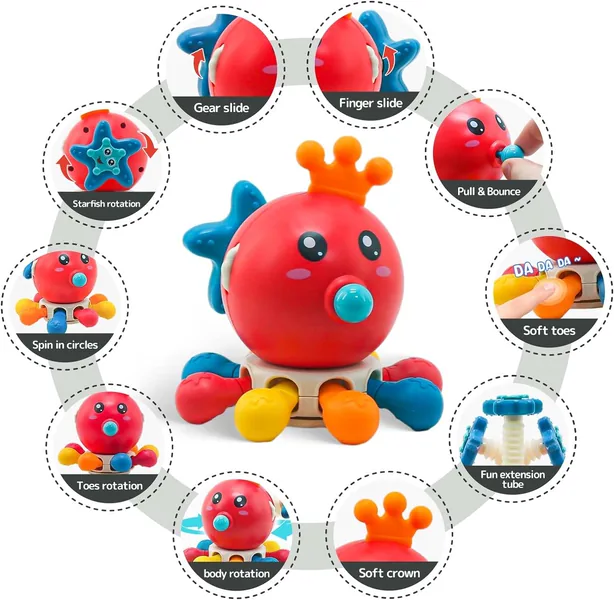 Octopus Activity Toy with Pull Strings — SST280541