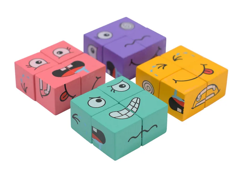 Wooden Face-Matching Puzzle Block Game — SST280236