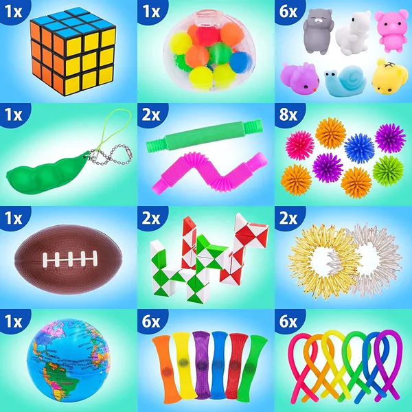 Mixed Fidget Selection, 50-Piece Pack — SST-1600576554035