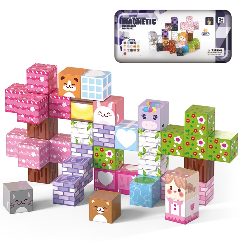 Mini Magnetic Construction Blocks, 40 Pieces — SST341104