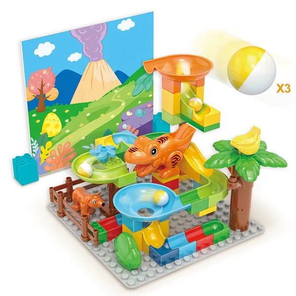 Dinosaur Marble Track Kit, 60 Pieces — SST270921