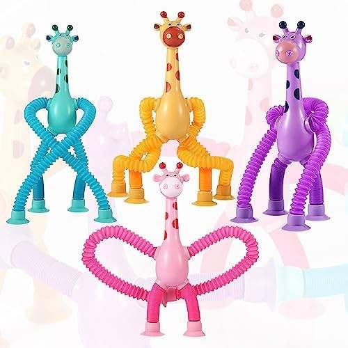 Extendable Giraffe Fidget with Suction Feet — SST309037