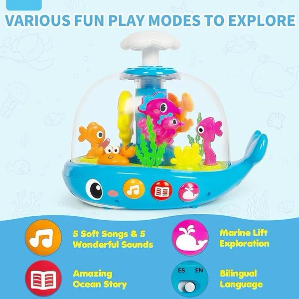 Whale Activity Spinner with Music & Lights — SST342020