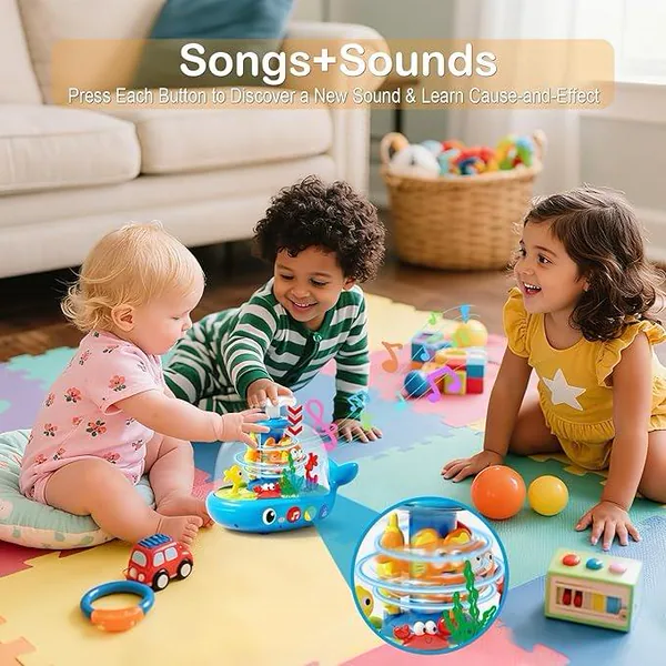 Whale Activity Spinner with Music & Lights — SST342020