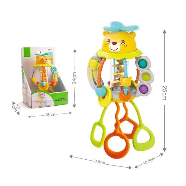 Pull-String Activity Ball with Push Bubbles — SST290498