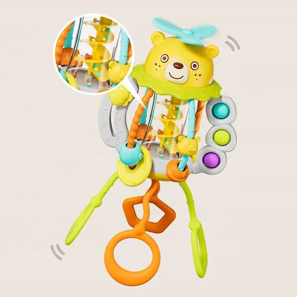 Pull-String Activity Ball with Push Bubbles — SST290498