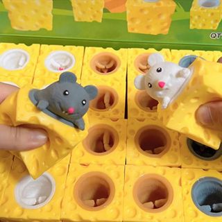 Mouse & Cheese Hideaway Squeeze Toy