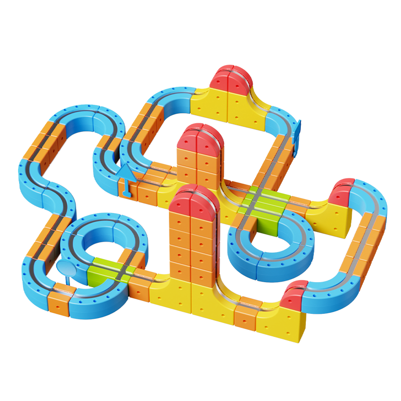 Magnetic Car Track Construction Kit, 150 Pieces — SST341936