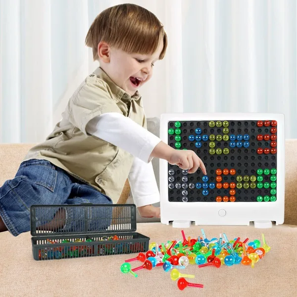 Light-Up Peg Art Board with Mushroom Pieces — SST336644