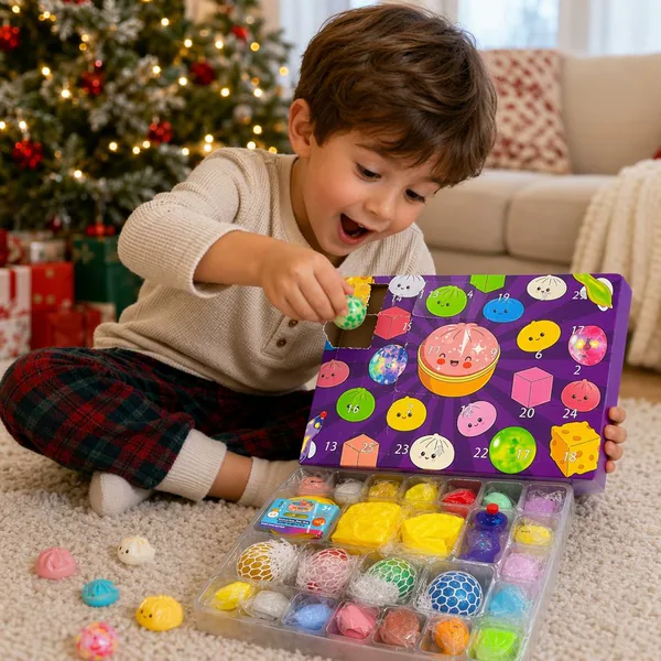 Mystery Baozi Squishy Calendar, 24 Compartments — SST350807