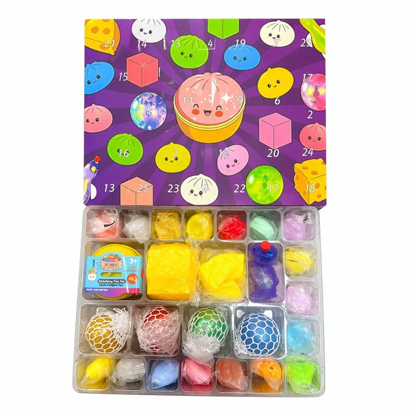 Mystery Baozi Squishy Calendar, 24 Compartments