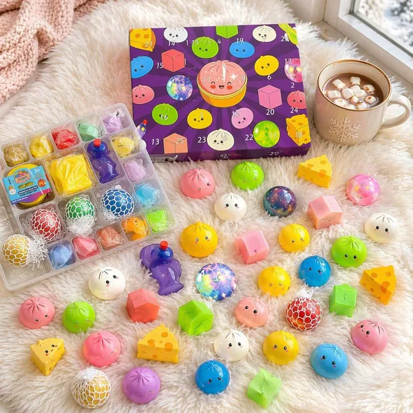 Mystery Baozi Squishy Calendar, 24 Compartments — SST350807