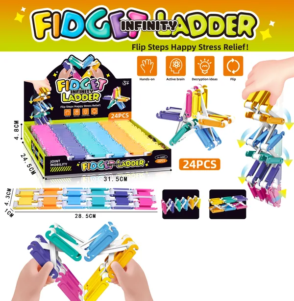 Flip-Ladder Hand Fidget in Display Pack