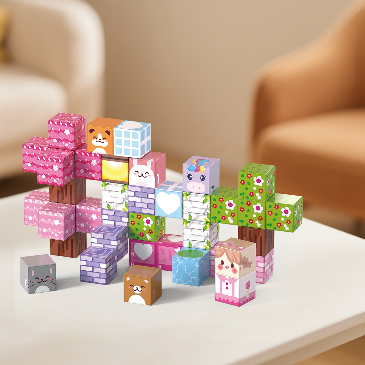 Mini Magnetic Construction Blocks, 40 Pieces — SST341104