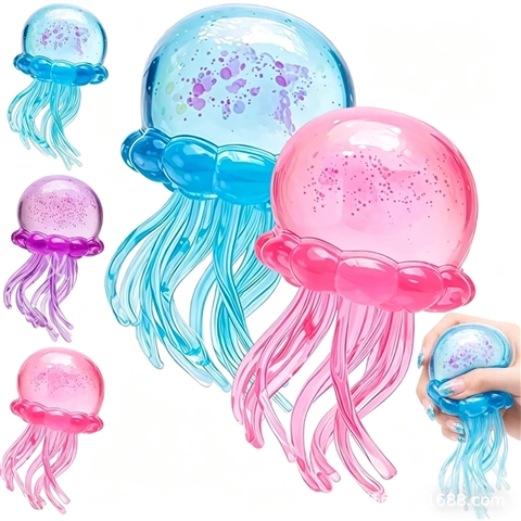 Jellyfish-Form Maltose Squeeze Toy