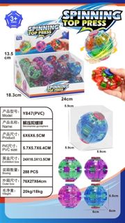 Clear Gyroscope Fidget with Backlighting
