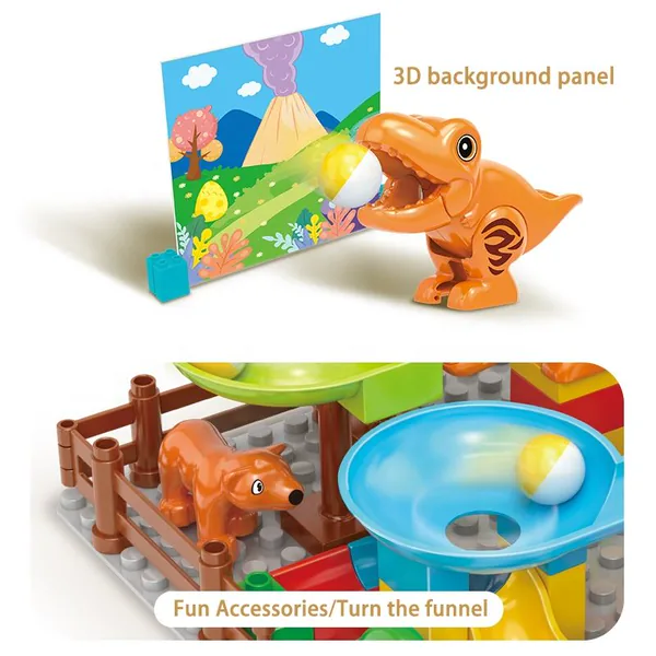 Dinosaur Marble Track Kit, 60 Pieces — SST270921